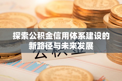 新田探索公积金信用体系建设的新路径与未来发展
