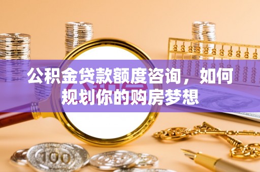 新田公积金贷款额度咨询，如何规划你的购房梦想