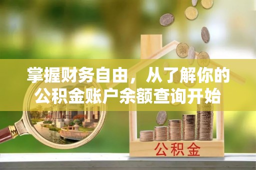 新田掌握财务自由，从了解你的公积金账户余额查询开始