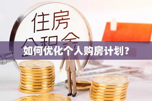 新田如何优化个人购房计划？